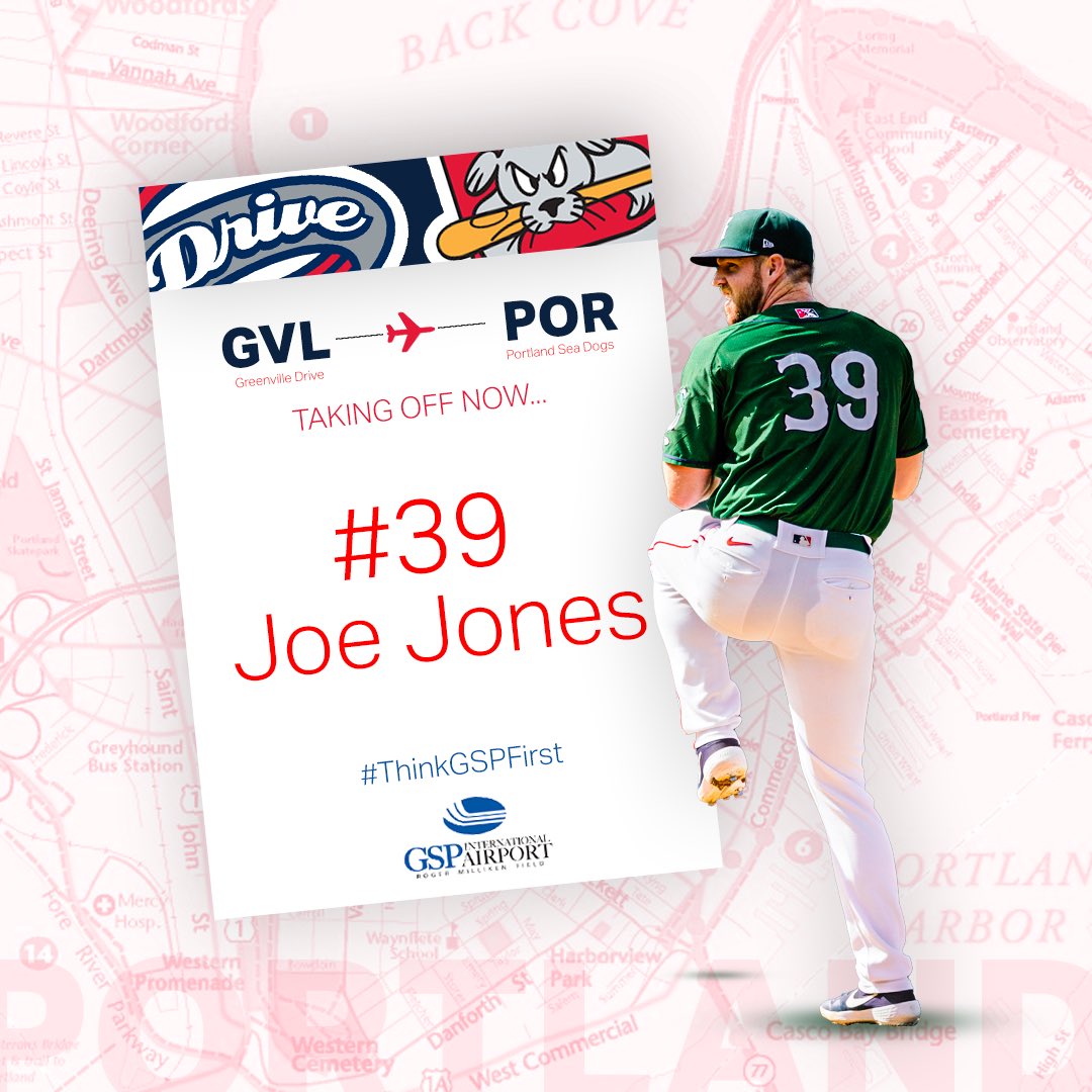 GreenvilleDrive's tweet photo. There goes that man! Joe Jones is taking off now for @PortlandSeaDogs! Congrats, Joe, weโll be watching!
#thinkgspfirst https://t.co/L6IZ5jfKoB