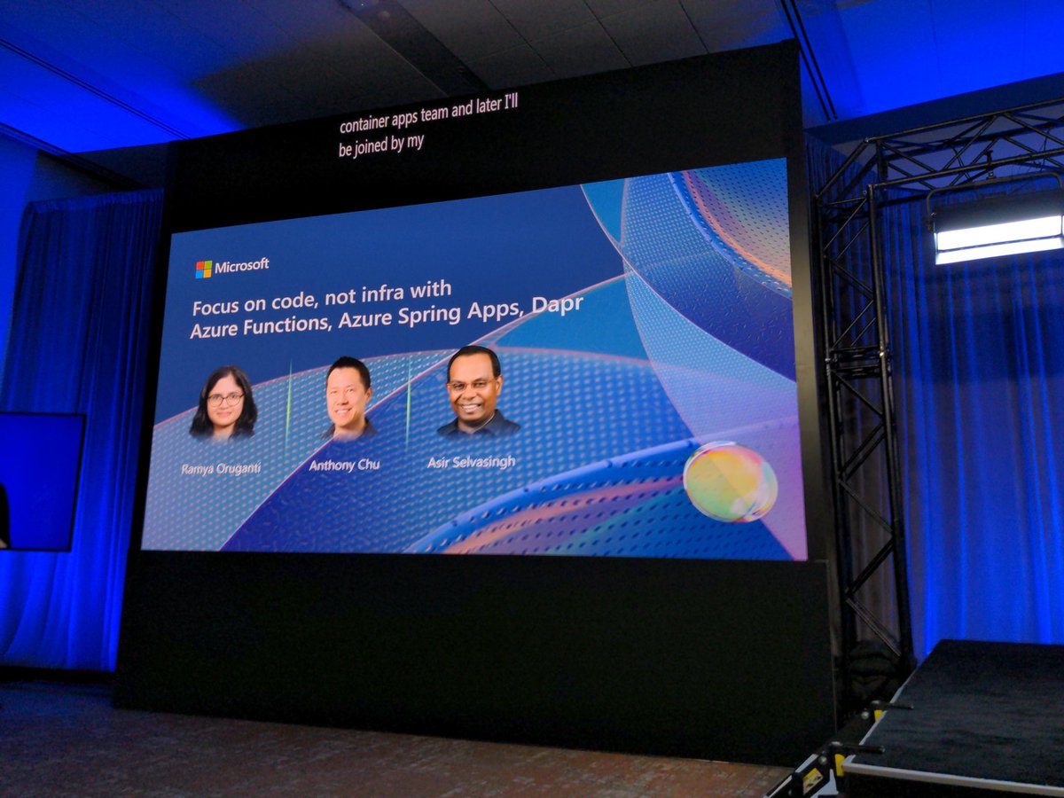 JorgeLevyDotNet's tweet image. Ahora si viene una sesión buena con Azure Functions de protagonista - "Focus on code, not infra with Azure Functions, Azure Chu Apps, and Dapr" con @nthonyChu, @asirselvasingh y @ramyaoncloud
#MSBuild #MVPBuzz #AzureFunctions