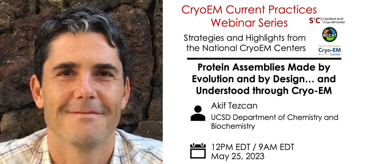 edward_eng's tweet photo. The next CryoEM Current Practices Webinar on "Protein Assemblies Made by Evolution and by Design …. and Understood through Cryo-EM" will be given by @TezcanLab this Thursday at 12 PM ET / 9AM PT

Registration is at no-cost, but sign-up is required:
https://t.co/ZBjAF65rQU https://t.co/Ukw9w6KLn0