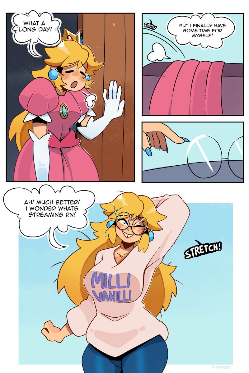 Headcanon Peach is actually all nerdy when not in princess duty