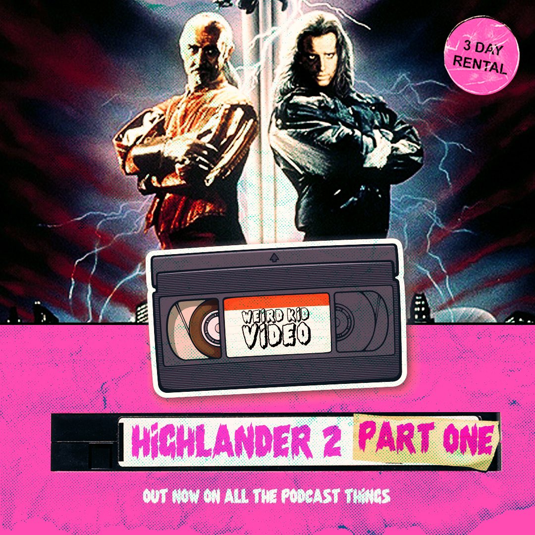 WeirdKidVideo's tweet photo. This episode - the year is 2024, the ozone layer is gone, and Connor Macleod of the clan Macleod is back because there can be more than one - this is Part One of Highlander II: The Quickening from 1991 &amp; Highlander II Director’s Cut from 2004. 
https://t.co/V1nvjPss8k https://t.co/hTXqgjBCHr