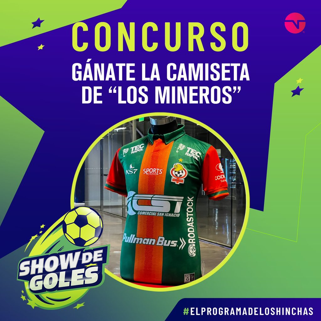 Gana la camiseta:

1. Sigue nuestra cuenta <a href="/showdegoles/">daniel fuenzalida</a> 
2. Cuéntanos por qué mereces ganarte la camiseta de @cobresaloficial 
3. Etiqueta a 3 amigos
4. No olvides usar el #ElProgramadelosHinchas
5. Comenta e interactúa con nosotros respondiendo las historias de instagram.