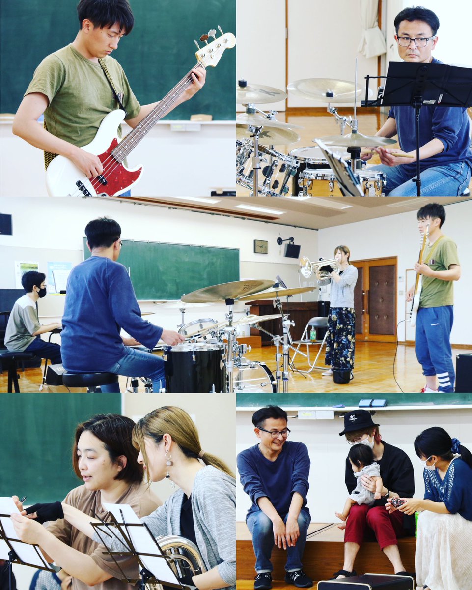 hww_official's tweet photo. 最近のワイルドウィンズは…
次の本番に向けて新曲を準備中！！😎

いろんな音楽経験を持ったメンバーが集まっているので、なかなか意見がまとまらない私達…😂笑

そんな中、一緒に活動してきたメンバーがご家族👪で来てくれました✨😆
落っこちそうなほっぺが可愛くて、ほっこり癒されました〜💕 https://t.co/aPEX3Ctc15