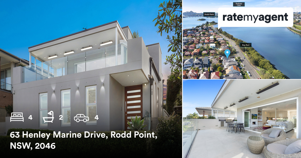 DevineREstate's tweet photo. 🛌 4 🛀 2 🚘 4
📍 63 Henley Marine Drive, Rodd Point, NSW, 2046

Our agent’s latest listing on #RateMyAgent

https://t.co/eoEc8IQiXq

...
#ratemyagent #realestate #Devine_Real_Estate_Strathfield https://t.co/yhUje8VKzB