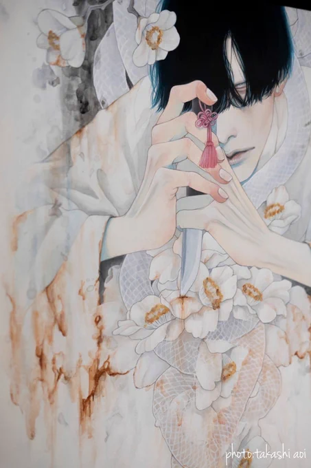 個展「彼我の境」本日もどうぞ宜しくお願いいたします。 2020、2021年の個展メインビジュアルをはじめ、何点かの個人蔵の作品も展示しております。この機会に是非ご覧頂けましたら嬉しいです