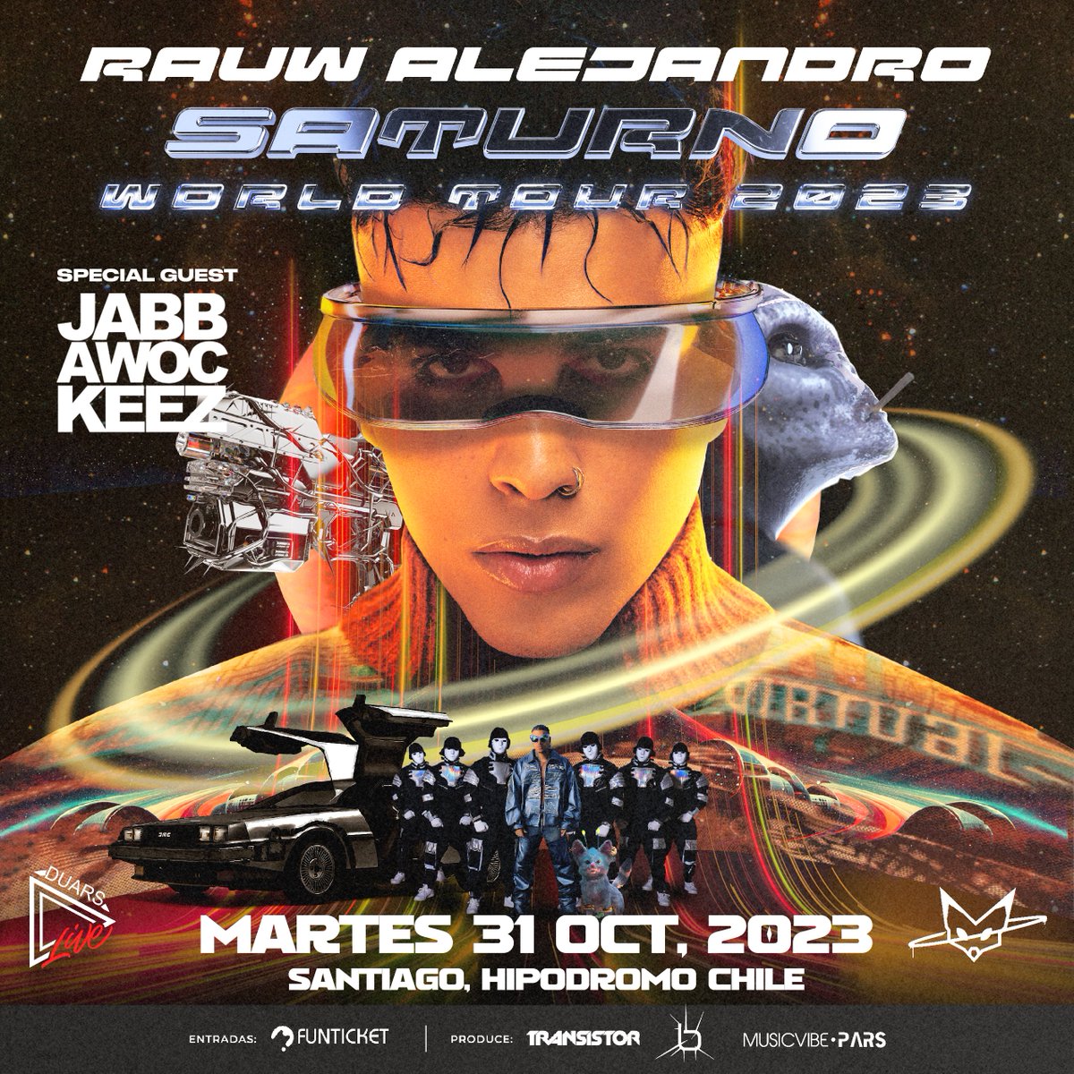 Funticket_cl's tweet photo. ¡La lokera de Rauw Alejandro y su #SatournoWorldTour llegan al Hipódromo Chile este próximo 31 de octubre! 

Conoce más información aquí: https://t.co/cdaXg50mEw https://t.co/N1GTHHdmwC
