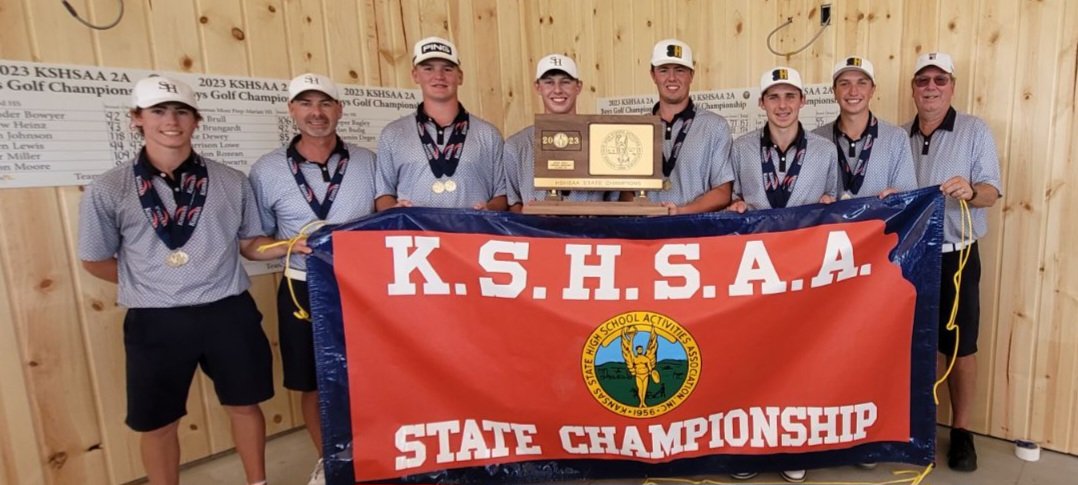 ksgolfscores's tweet photo. Thanks for the mention! CindyNewell1014: Sacred Heart wins their 8th consecutive state 2A championship! Team score of 597. @SacredHeart1234 @KSHSAA @sportsinkansas  @ksgolfscores  @SPostSports @getsalina311  @kshof @1150KSAL @CatchItKansas @golfcat1 https://t.co/7oj6kLJQC6