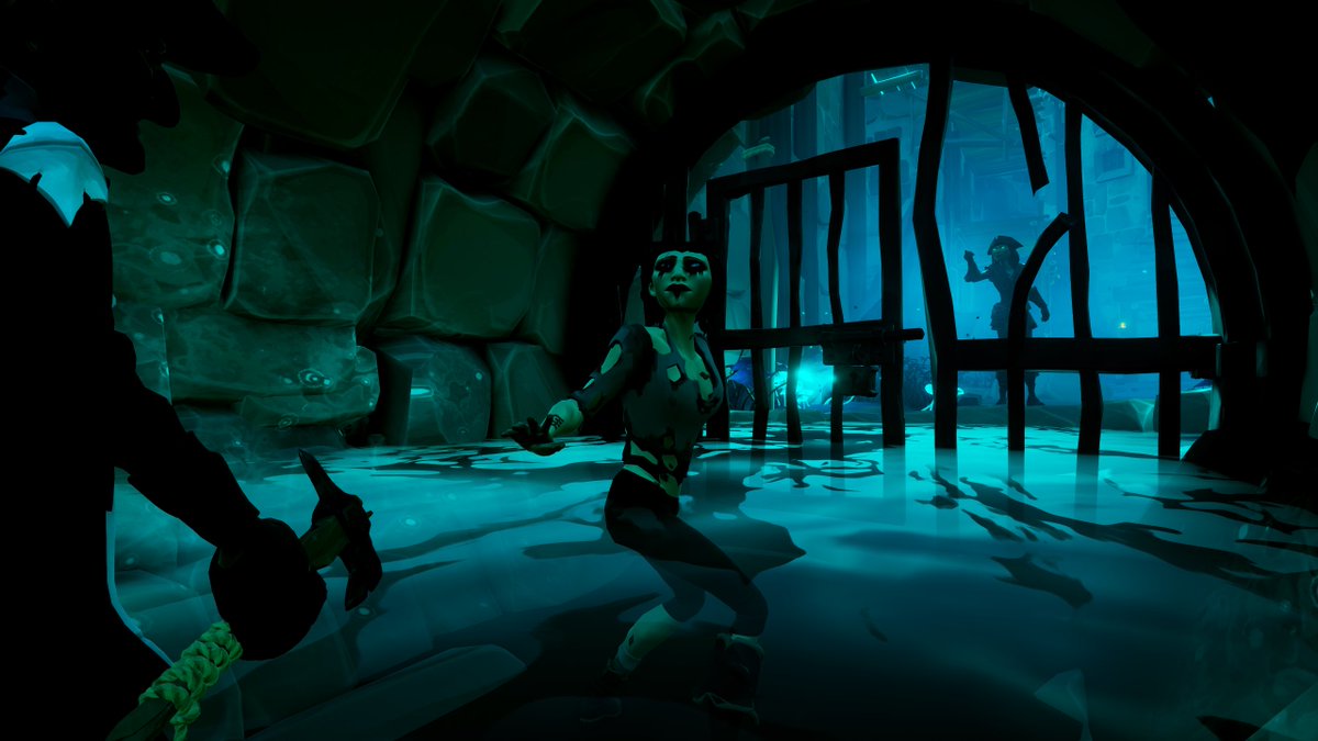 Vamp_Medic's tweet photo. “In areas of intense action players may find themselves a mysteriously strange helping hand”

(All photo effects were created using in-game brightness/contrast/saturation settings)

#SoTShot Theme: Mysterious Moments 

@SeaOfThieves #SeaOfThieves https://t.co/CJxVfTB5lP