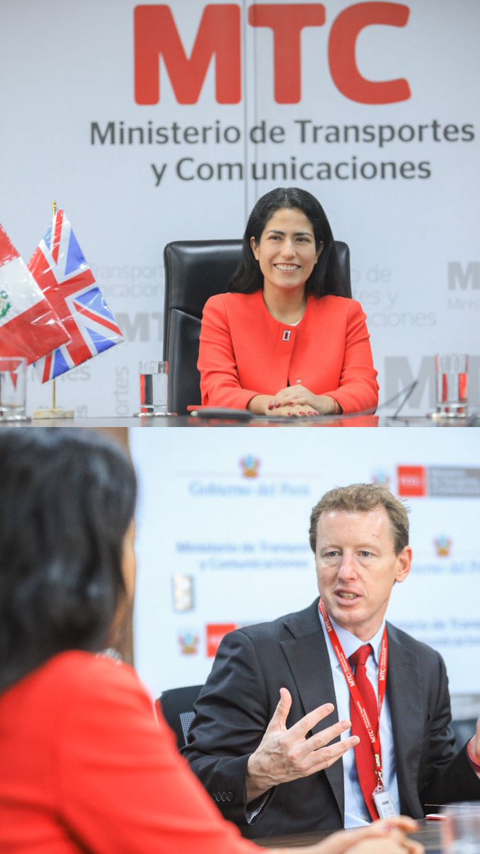 🫂 Gracias embajador <a href="/GavinDCook/">Gavin Cook</a> por su visita al <a href="/MTC_GobPeru/">Ministerio de Transportes y Comunicaciones</a> y el compromiso que muestra con nuestro sector. Trabajando juntos lograremos fortalecer el transporte ferroviario y sacar adelante las obras que la ciudadanía demanda 💪🏻.