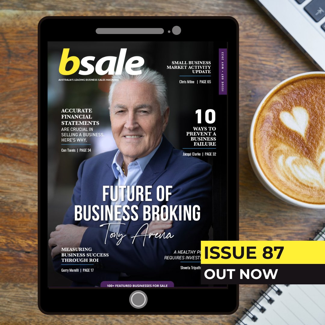 Issue 87. Out Now!

Check out the current Bsale magazine with articles by professionals. 

#bsaleaus #bsalemagazine #businessbrokers #buyingabusiness #sellingabusiness bsale.com.au/magazine