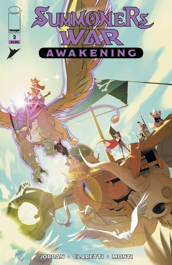 SUMMONERS WAR: AWAKENING #2—with the deadly bounty hunter Malakhan hot on their heels, Rai and Tomas accept help from the cunning sky pirate, Captain Eve.

Tomorrow is #NewComicsDay!

ow.ly/7W8650OuVAS