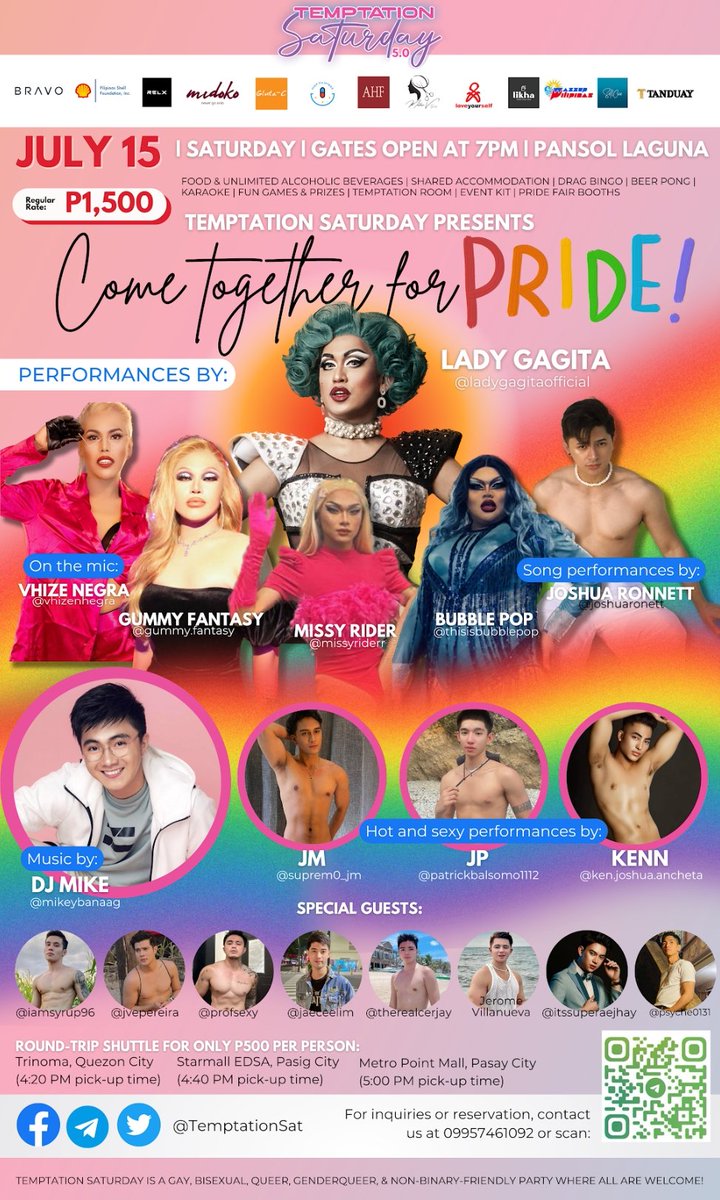 TemptationSat's tweet photo. Join us for an EPIC POST-PRIDE PARTY this JULY 15. R u ready to show off ur' sexiness? We sure are! U shouldn't miss this event filled with non-stop music and drinks - Embrace ur uniqueness, spread love from within, and never settle 4 anything less than u deserve. See you there! https://t.co/H9NLp8krJ9