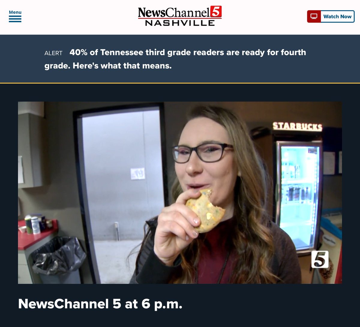 I've made it on the news AGAIN!!!! Nothing like people seeing you stuff your face with a cookie on air.😂