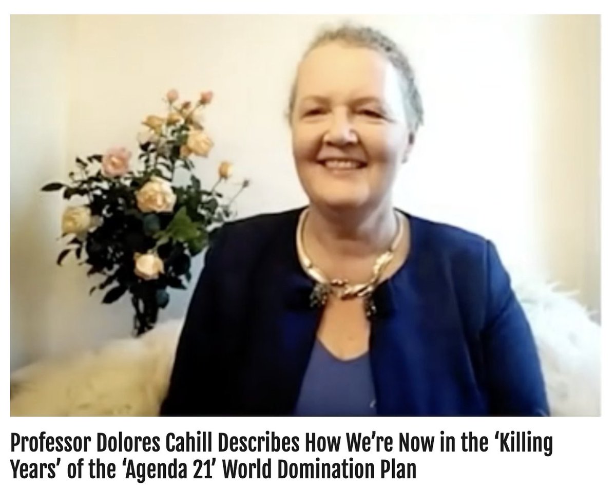 In this interview, Dolores Cahill, a professor, immunologist, and inventor, outlines how we’ve now entered the 'killing years' (2020-2026) of the Agenda 21 plan, which was ultimately architected by a group of elites known as the 'Committee of 300.'

sensereceptornews.com/?p=13640