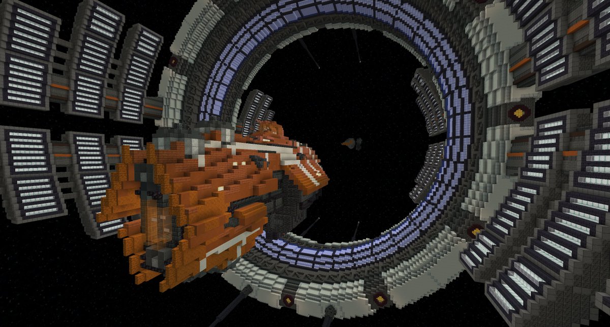 Consue_IdeaGen's tweet photo. Lately Ive been playing a lot on the Horizon's End Server, this is one of the ships I built to fly around in. #Minecraft https://t.co/RsiXe79WLq