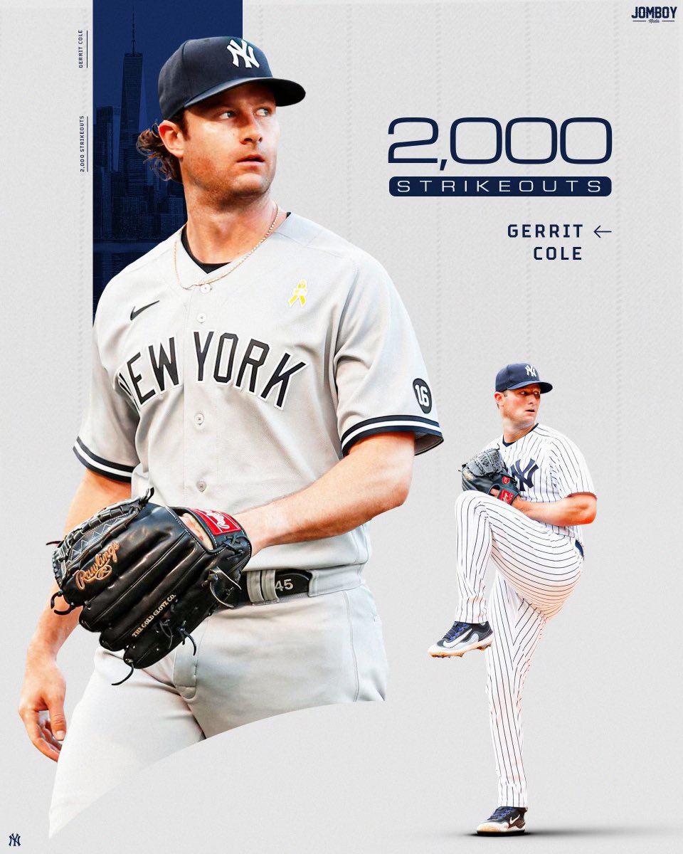 RT @TalkinYanks: 2,000 career strikeouts for Gerrit Cole! https://t.co/RzzVAJzcyb