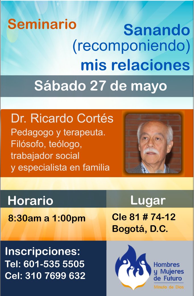 HyMFuturo's tweet photo. ¿Relaciones complicadas, irregulares, tóxicas o difíciles?
- Sanar relaciones personales, de pareja y  familiares
- Padres, 1era experiencia de pareja
- Mamá, 1er amor de la vida
- Parejas conectadas, unidas, desconectadas, amarradas
- ¿Está dispuesto a hacer algo por mejorarlo? https://t.co/zZF7SauR3d