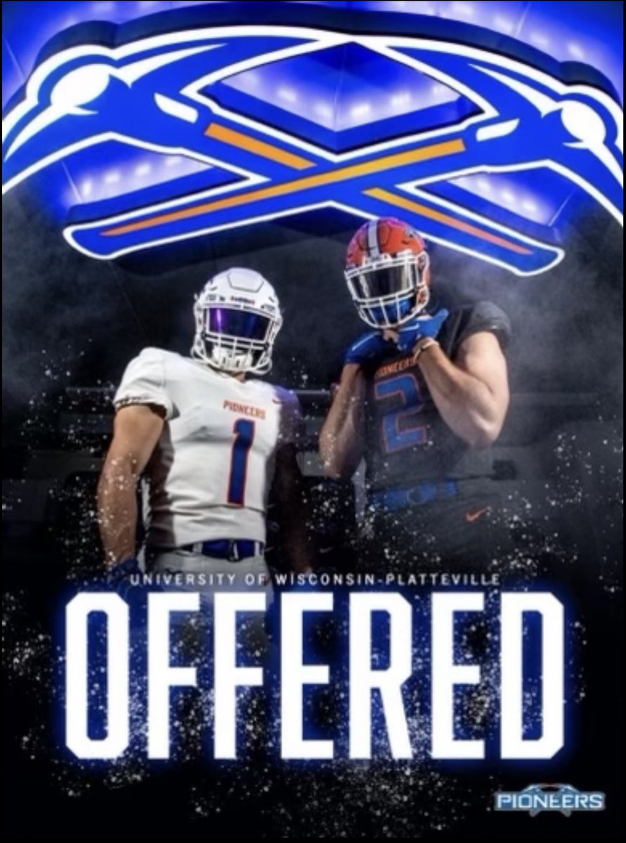 After a great call from @Ryan_Munz I am very excited to have received an offer to play football at UW-Platteville!!!! @reinhardt_tyler @Maker_Football @UWPlattFootball