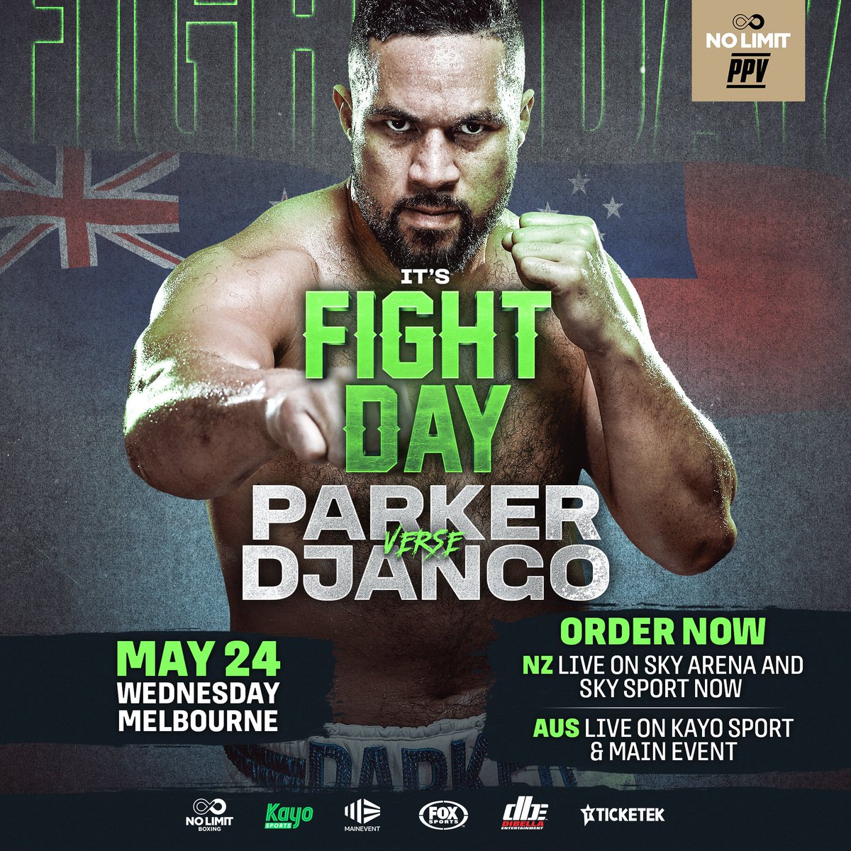 Duco Events (@ducoevents) on Twitter photo It's FIGHT DAY and we are proud to be backing #JosephParker and #DavidNyika as they get into the ring TONIGHT in Melbourne. PPV live on <a href="/skysportnz/">Sky Sport NZ</a>. It's FIGHT DAY and we are proud to be backing #JosephParker and #DavidNyika as they get into the ring TONIGHT in Melbourne. PPV live on <a href="/skysportnz/">Sky Sport NZ</a>.