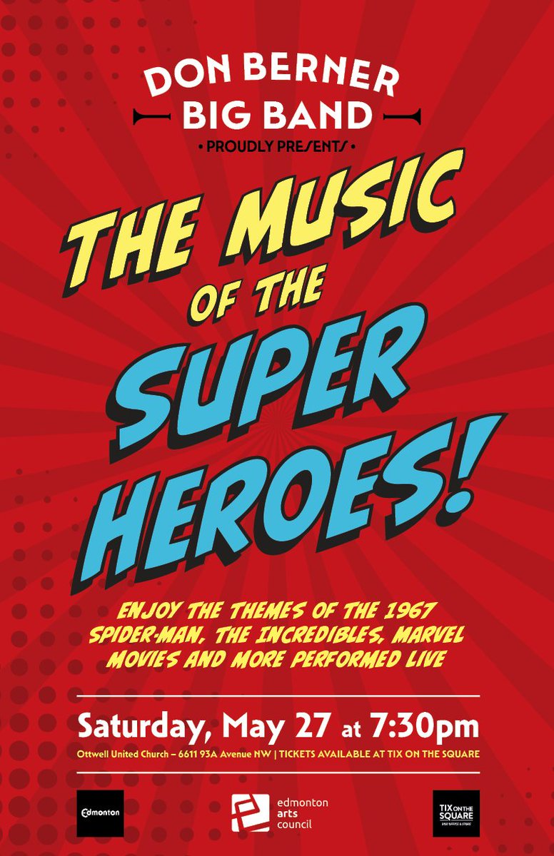 DonBerner's tweet image. Friday morning I'll be popping into @ckuaradio  to chat with my pal, @GrantStovel, about this weekend's concert and what I believe he coined. "my twin passions of music and Super Heroes"📷Hope you tune in! #yeg #yegmusic #abmusic