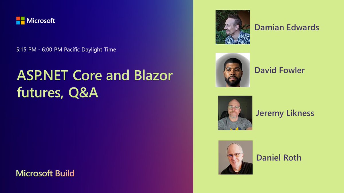 on Twitter "MSBuild session happening now ASP Core and