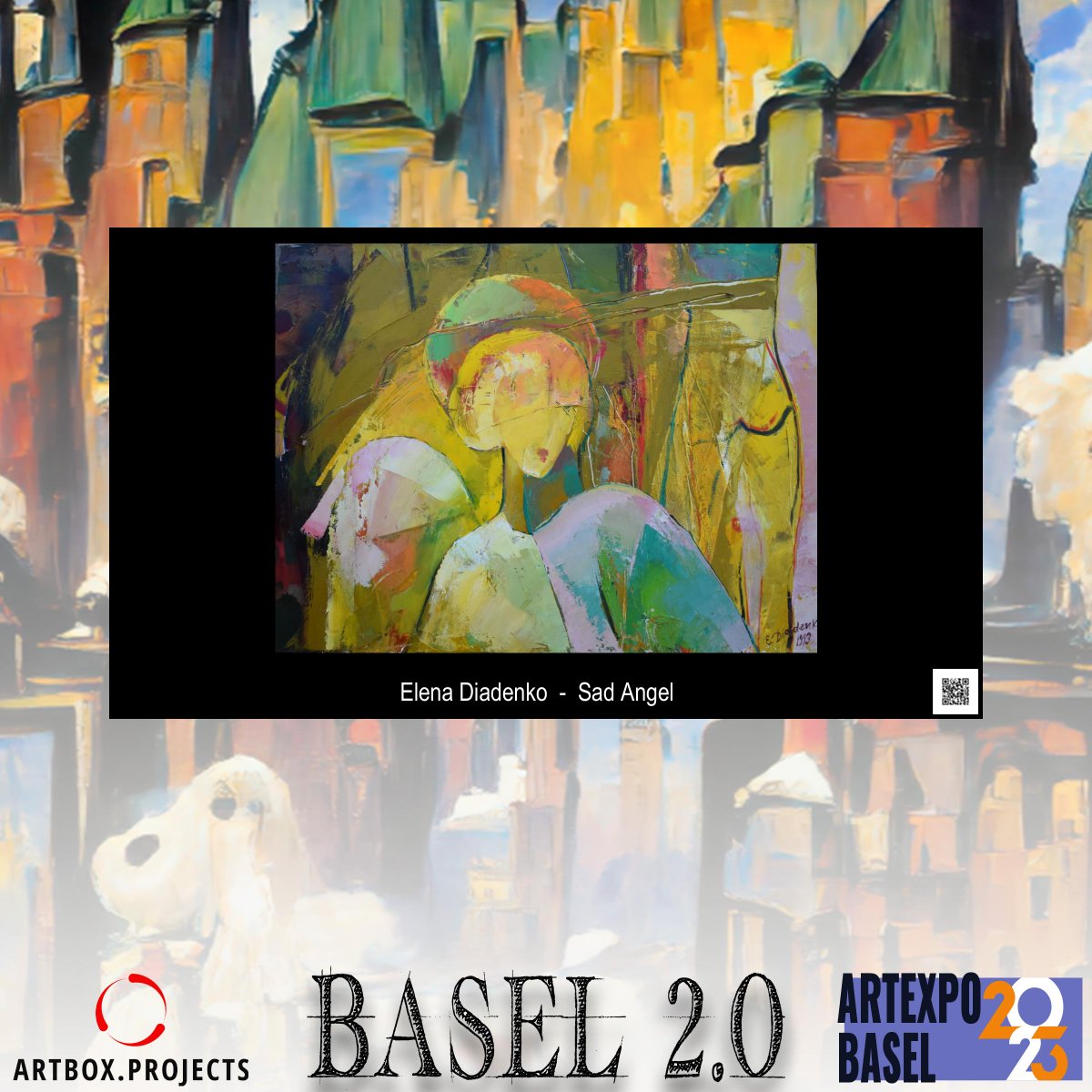 EDiadenko's tweet photo. My artwork "Sad Angel" (30 x 40 inches, oil and acrylic on canvas) was selected by a jury into 20 semi-finalists for the ARTBOX.PROJECT Basel 2.0! Basel, Switzerland. It will be presented on June 15 - June 18, 2023 #Artboxproject #BaselSwitzerland #contemporaryart #fineart https://t.co/m9p3bqVmA6