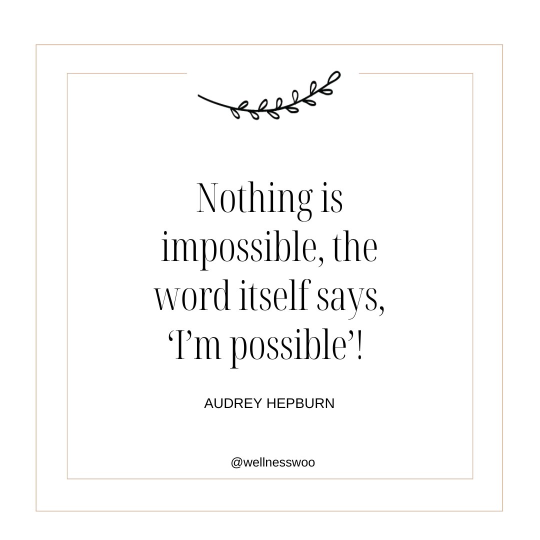 wellnesswoo's tweet photo. One of the quotes in our Write to Feel Right Journal - the all-in-one diary to track your daily health info (habits, food, meds &amp; more).
Got to love #audreyhepburn! 
#pcos #endometriosis #spoonie #Lupus #LymeDiseaseAwarenessMonth #chronic #illness #quotes #inspirational #quote https://t.co/mWxFVNLmfM