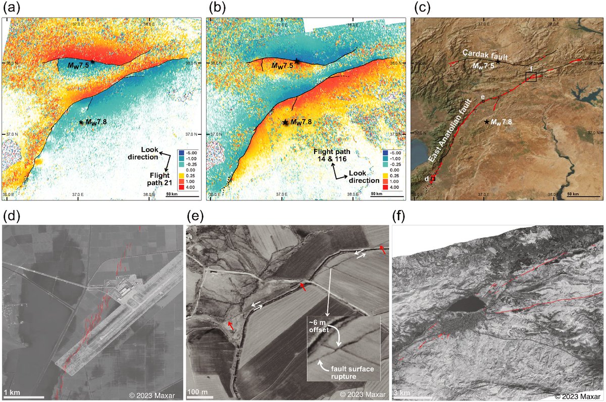 USGS_Quakes's tweet photo. The National Earthquake Information Center rapidly characterized the devastating EQs in Tükiye on Feb. 6 in collaboration w/ Turkish colleagues. Here, we describe how these results came to be, including finite fault models, PAGER, and remote fault mapping: https://t.co/MSVcvsMn9s https://t.co/lH26JQKyrH