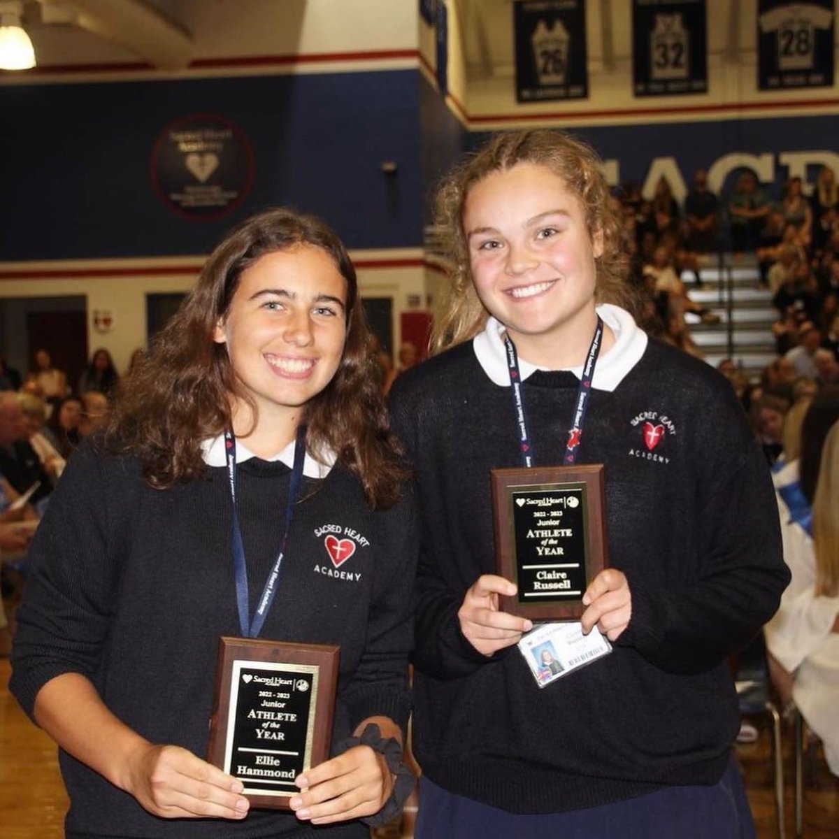 sha_sports's tweet photo. Congratulations to our 2022-2023 Athletes of the Year! 

Juniors- Reagan Bender, Ellie Hammond, Claire Russell 

Sophomores- Caitlin Chase, ZaKiyah Johnson, Haley McDonald https://t.co/60isdWYe72