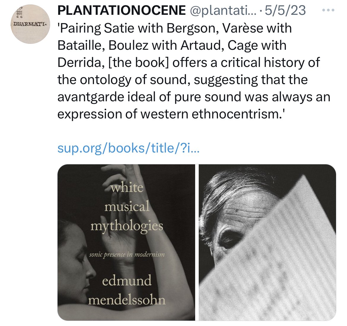 Bullsh*t.  Have you ever heard of Albert Ayler?  Secondly, I am willing to bet a decent amount that someone has already argued reams and reams the exact opposite thesis with a similar level of falsehood.  Ewell is right now getting famous of his "music theory is white" nonsense.