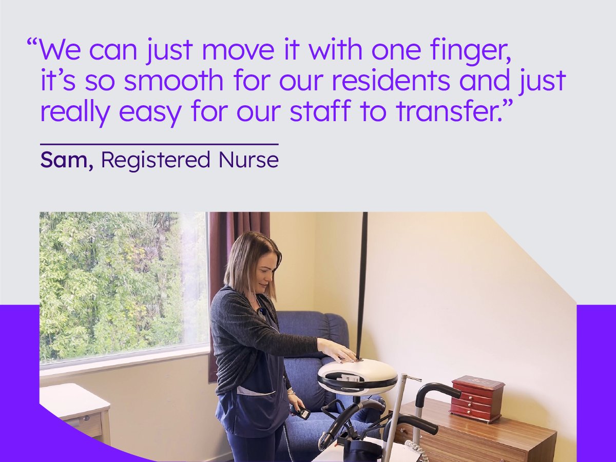 Compared to floor hoists, ceiling hoists demand just a fraction of the effort - around 5%. This means, transferring residents becomes significantly easier, much faster and safer for all. 
Sam, a RN at Maryann Home and Hospital, share's her experience: cubro.co.nz/share-the-care…