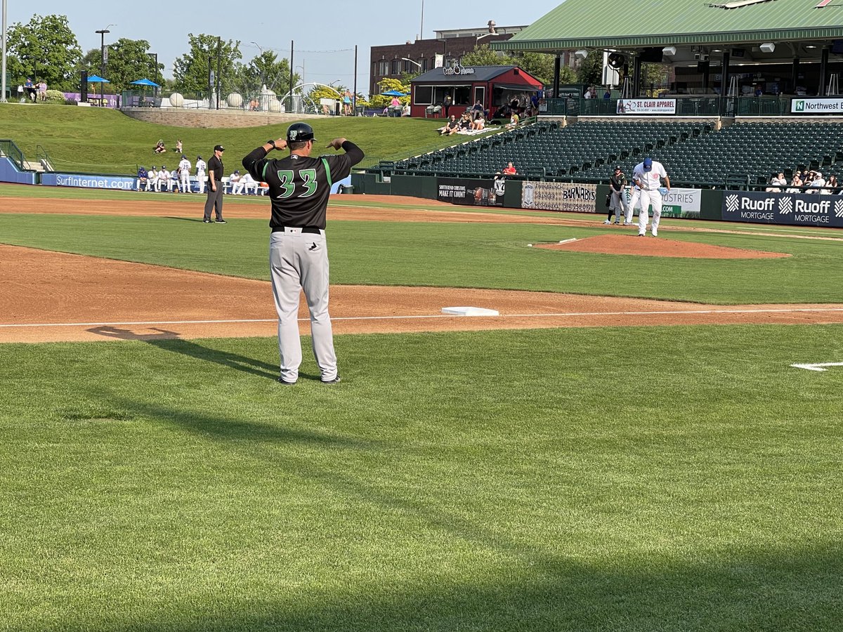 Former Cubs All-Star Bryan LaHair managing the Dayton Dragons vs. the South Bend Cubs tonight.