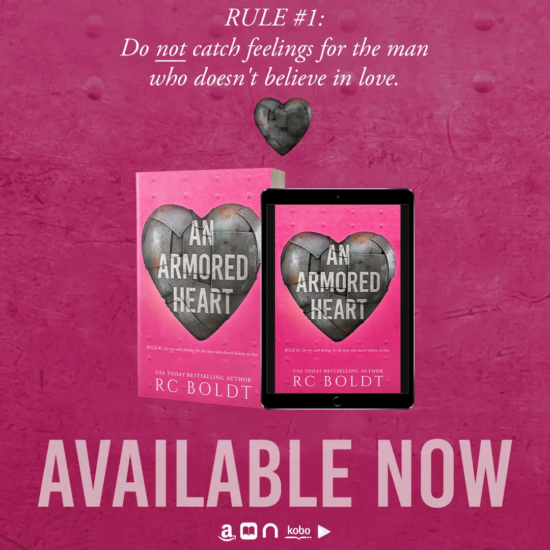 An Armored Heart by RC Boldt is now LIVE!

Download today on all platforms!
Amazon: buff.ly/45nxkH8

#RCBoldt #AnArmoredHeart #Billionaire #CloseProximity #EnemiestoLovers #FakeRelationship #ForcedProximity #FoundFamily #GrumpySunshine #OppositesAttract @valentine_pr_