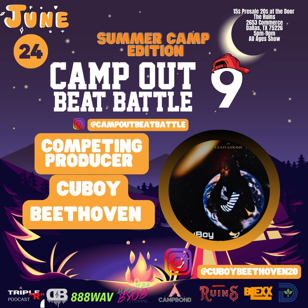 blexxent's tweet photo. We got some new guys in the upcoming #CampOutBeatBattle on June 24th! Welcome!! Tickets available now at the link below! 

https://t.co/EHPGL3QQ9c https://t.co/LDIObPkFFv