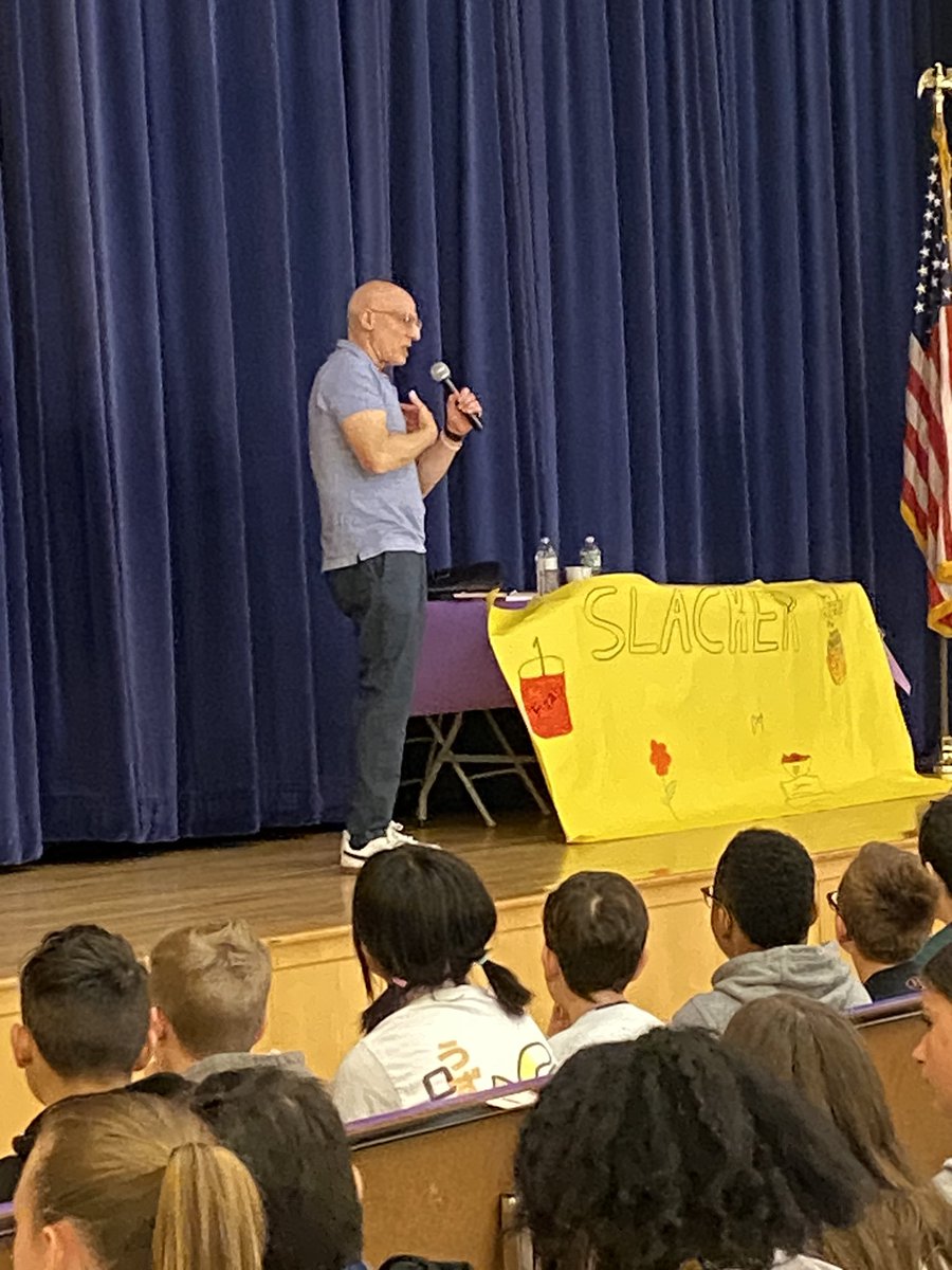 mrs_morrill's tweet photo. It was a wonderful visit with children’s author @gordonkorman today! The kids are so excited to read more of his books! https://t.co/84HX4ulWLR
