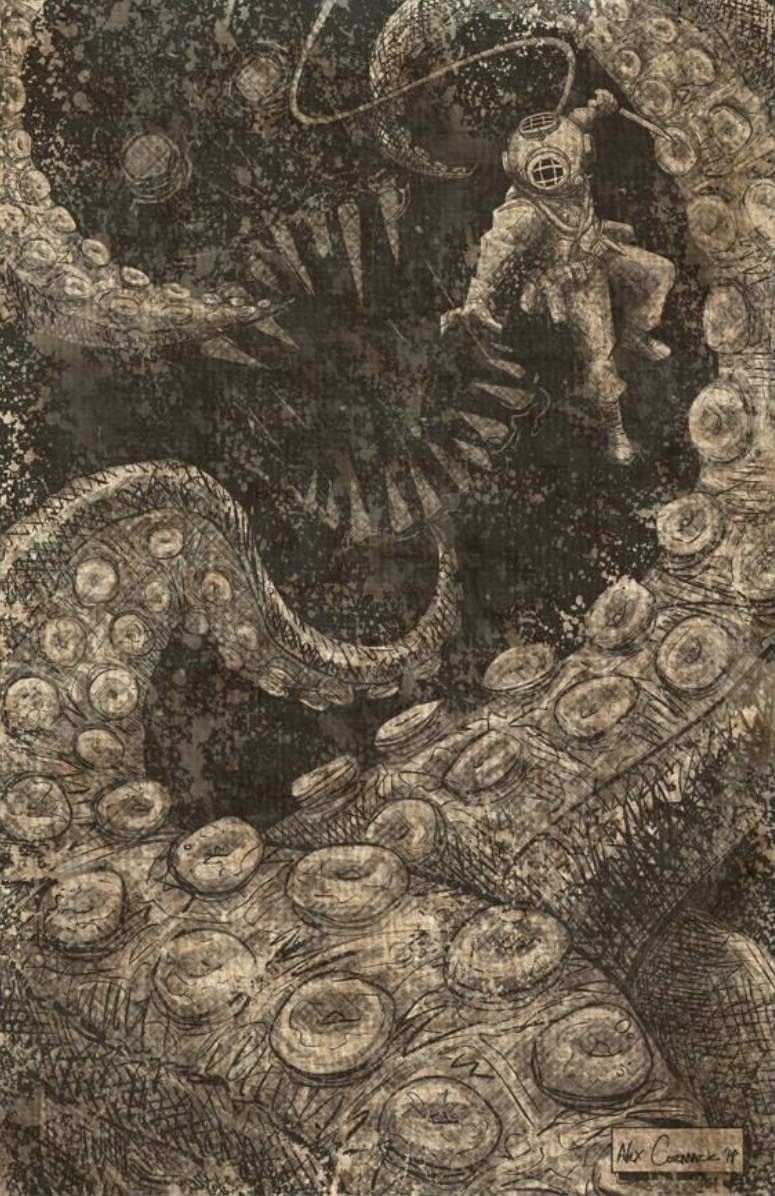 GUYS! It's Talent Tuesday again! &amp; this week it's <a href="/AlexCormack4/">Alex Cormack Killustrator!</a>! Check it!
"A miniature divers helmet that my wife Ashley from a Nantucket visit years ago.I loved it so much 1 day I played hooky from the work I should have been doing and drew up the below illustration. Skip ahead