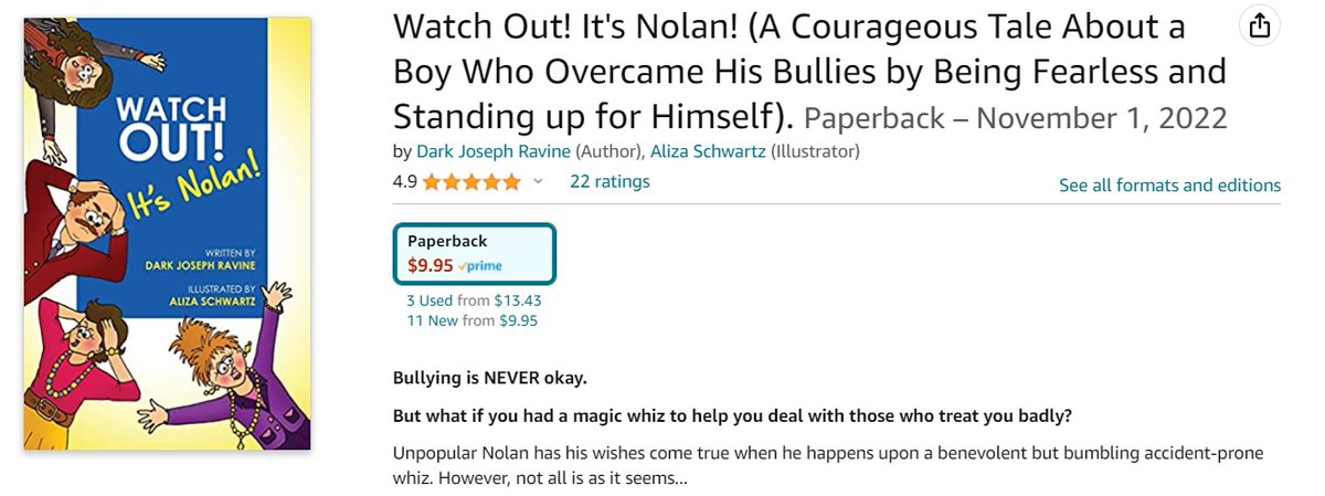 Hey gang! Bullying is everywhere, which I've never been able to understand. I was bullied as a kid  &amp; remember it to this day. If you have a young person in your life who's a bully, or who's being bullied, this might help. It's a great short read but it gets the point across!