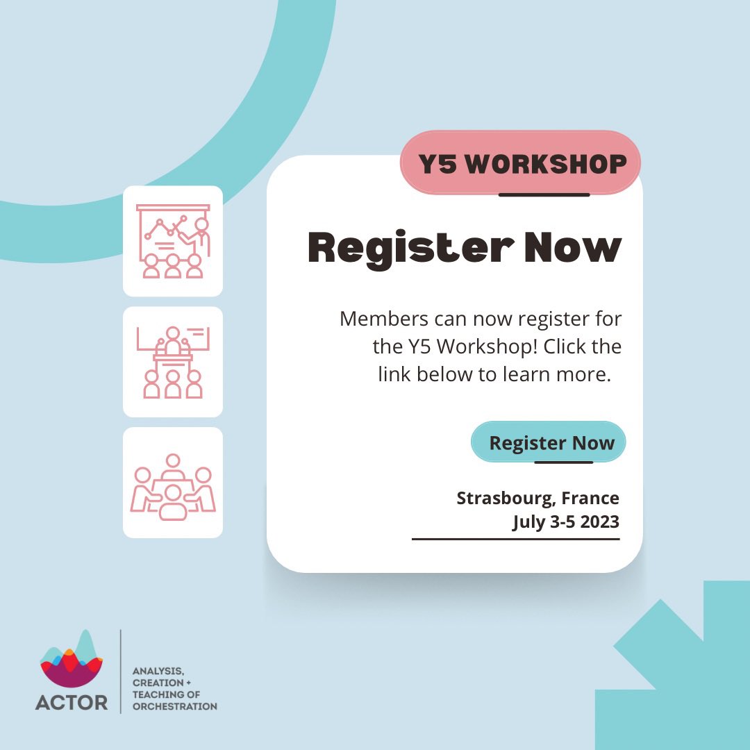 We would like to invite all members to register for the Y5 Workshop Registration is free and can be done via the link in bio. 

To learn more about the workshop, see the link in bio! #ACTOR