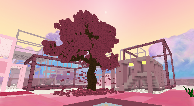 UnitedSaints's tweet photo. Kayak Ave💙 and Elderflower Esplanade in Chronos  I might just cry a little bit. They are beautiful.  Thank you @cryptovoxels  Now. Who wants a kayak?🤗 https://t.co/9Do3EHMTv3