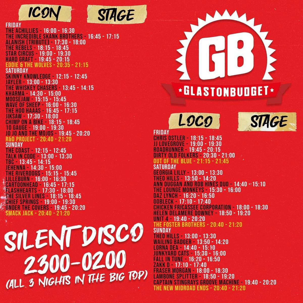 outofthebluetoo's tweet photo. We are headlining the LoCo Stage at @glastonbudget Music Festival this Friday night at 9.15pm 😀🎸

If you’re up for a set of familiar songs that will get you dancing joyously and singing at the top of your voice come and check us out. We’d love to see you ✌️❤️🎸
#packtheLoCo https://t.co/hejU5xUbUD