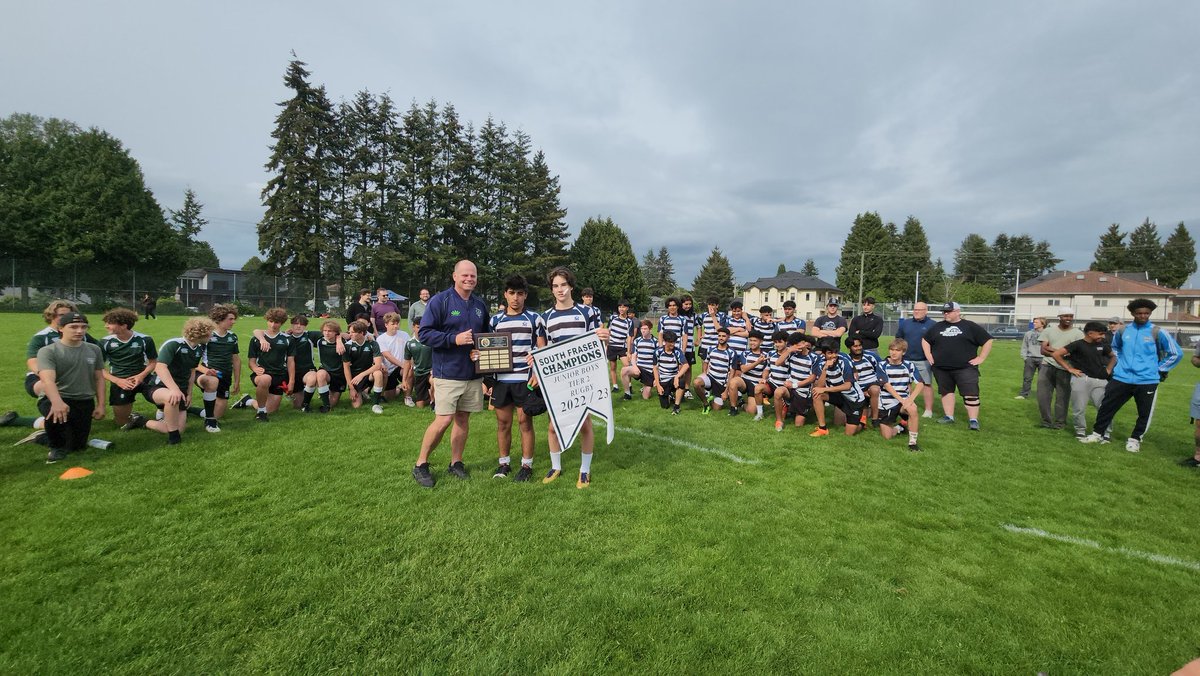 ohana_annie's tweet image. Amazing! @LAM_Mustangs win the inaugural Junior Boys Tier 2 Rugby Banner! Starting and continuing a long tradition of excellence.
@SSSAA_SD36 
@Surrey_Schools 
Shout out to @SurreyTeachers Mark Corbishley and @FreshAirJones for building this strong program.
@SunnyDeolSD36