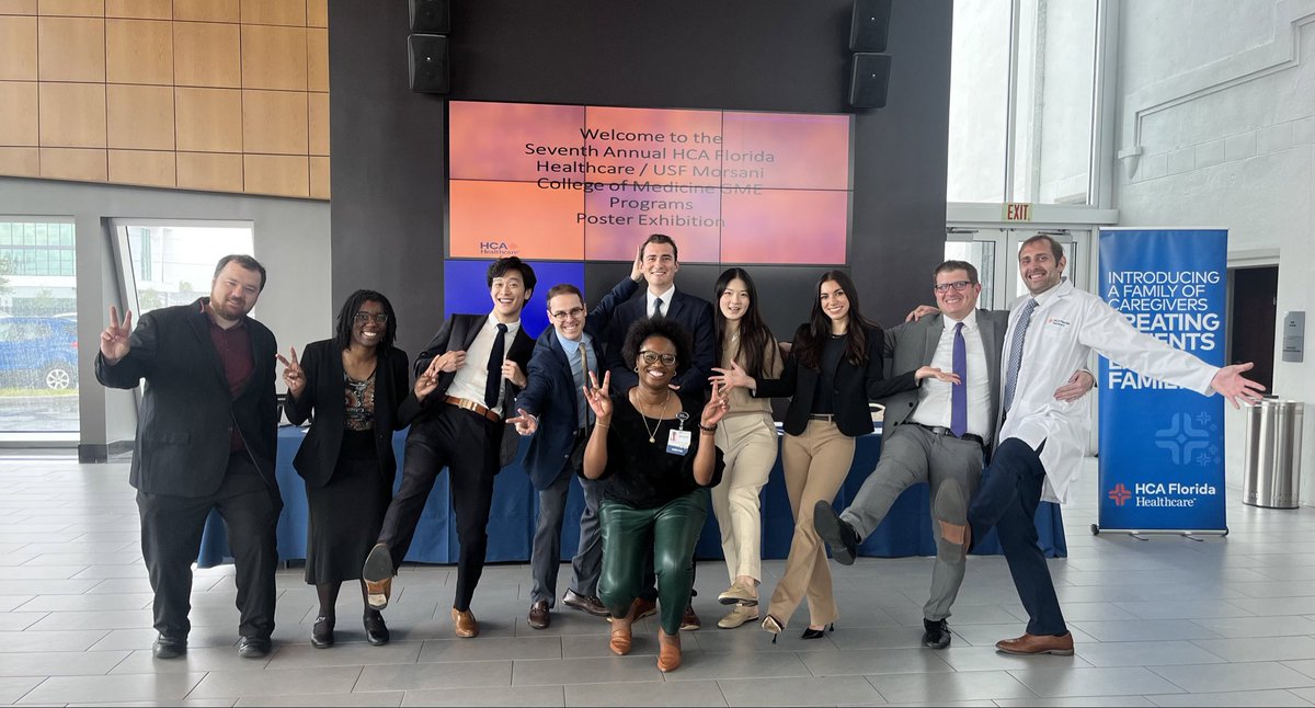 All smiles as our residents and fellow participated in the Seventh Annual HCA Florida GME programs Poster Exhibtion! 🥼🏆

We are so proud of you!  Thank you for representing HCA Florida Blake Hospital.