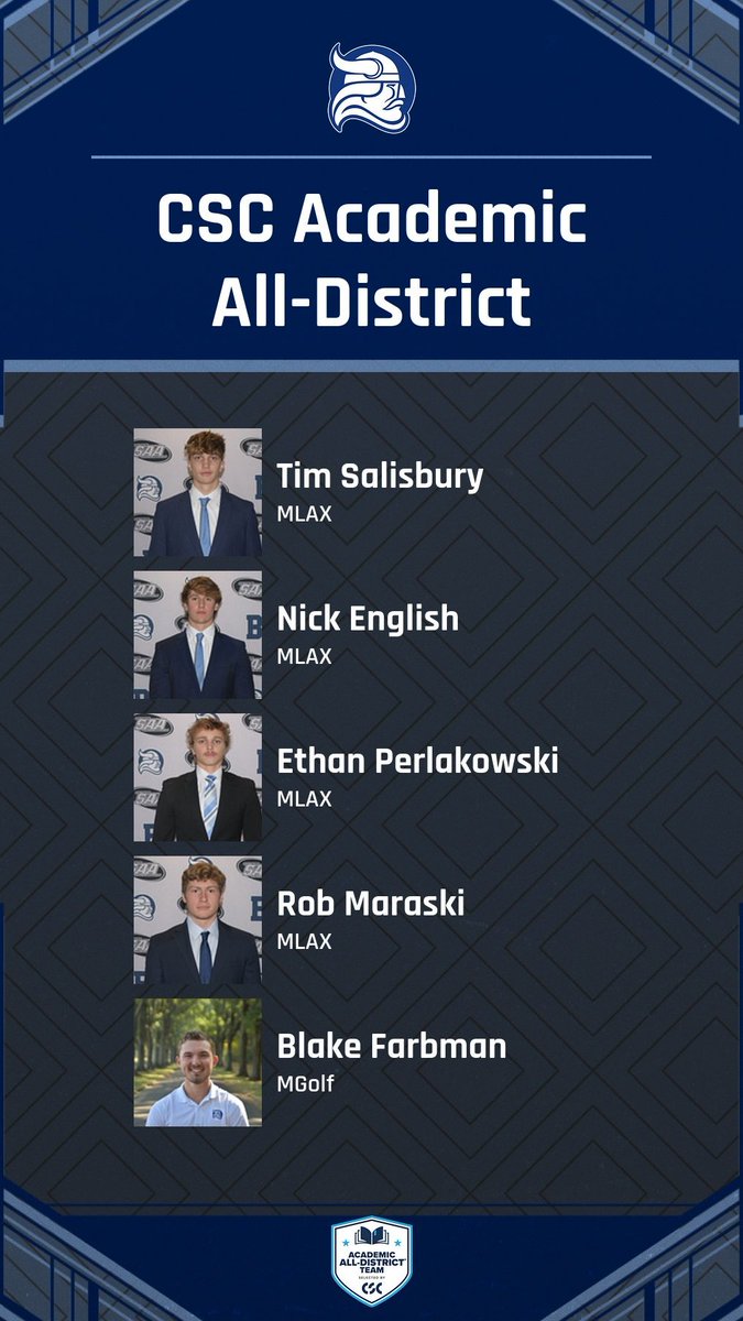 Five Berry male athletes earn CSC At-Large Academic All-District honors! #WeAllRow