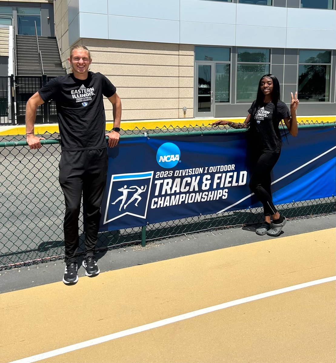 Ready to go at NCAA Championships West Prelims!! #EIUTF #BleedBlue