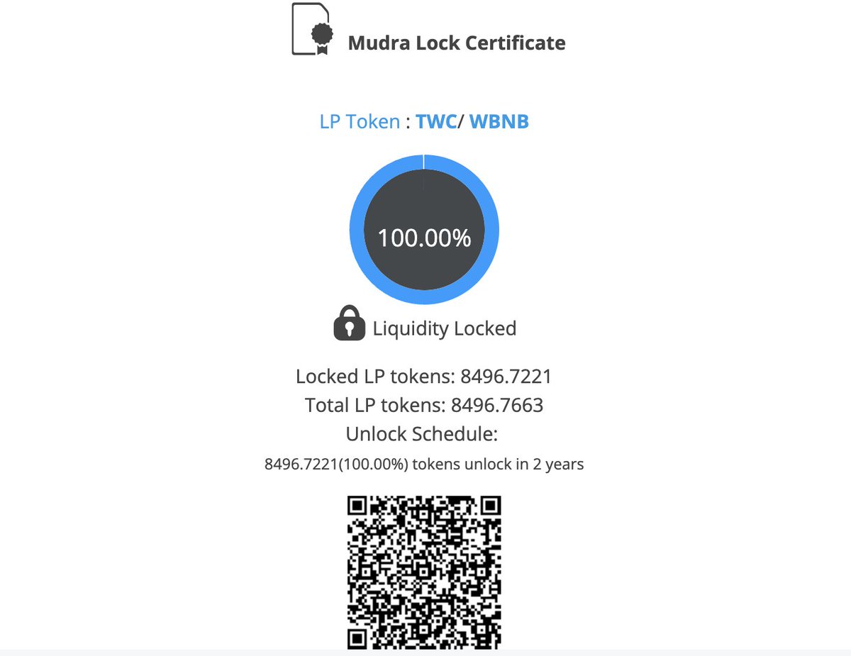 TwElonCoin's tweet photo. TWC tokens available on @PancakeSwap have been locked for 2 years. #memecoins #Crypto #memecoin #Bitcoin https://t.co/LPG4mOnTno