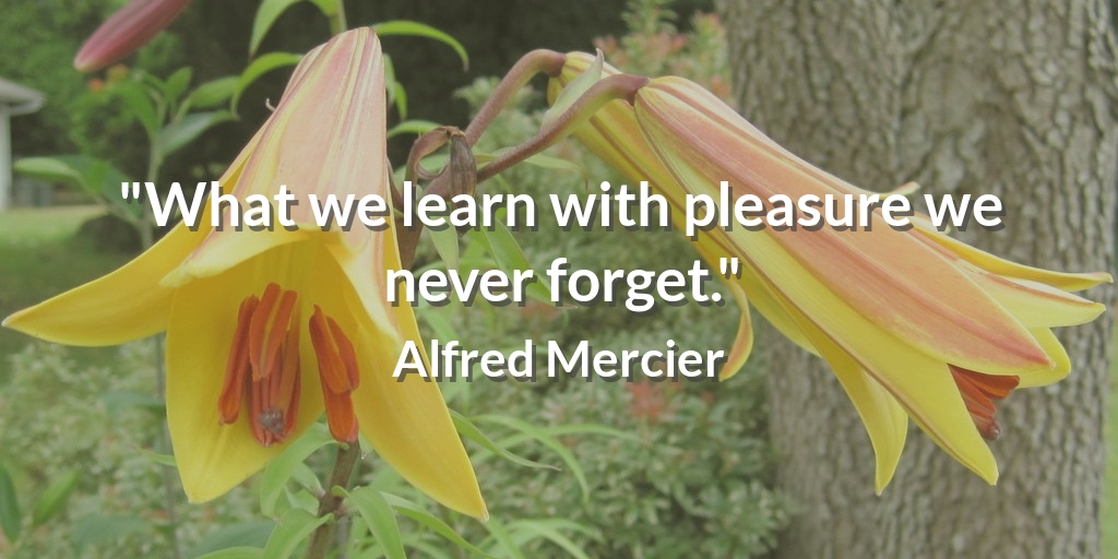 miraclegrids's tweet photo. "What we learn with pleasure we never forget." Alfred Mercier #DreamQuote https://t.co/fzbwGlmRK4