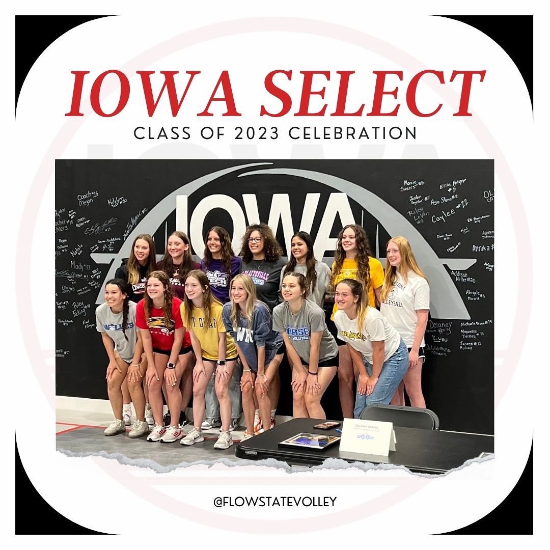 FlowStateVolley's tweet photo. Last night, these 16 Class of 2023 commits from @iowaselectvbc were celebrated! Such tremendous young women with bright futures ahead, both on & off the court. #selecteffect
DI: 3️⃣
DII: 1️⃣
DIII: 7️⃣
NAIA: 1️⃣
NJCAA: 4️⃣
States Represented: 🔟
#volleyball #flowstatevolley https://t.co/fW0X3VQbN9