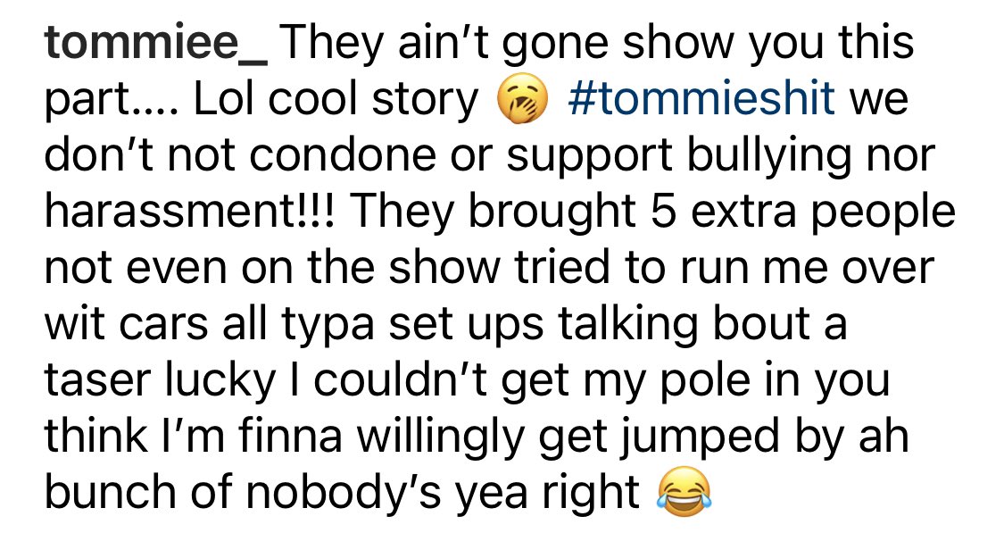 Tommie posts what happened