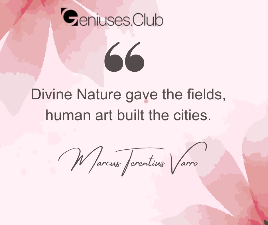ClubGeniuses's tweet photo. Marcus Terentius Varro was one of ancient Rome's greatest scholars and a prolific author. 
To Read more about Marcus click here 👉https://t.co/Yf8qQeV3dR

#genius #GeniusGala #quotes #dailyquotes #quotesoftheday #InspirationalQuotes #marcus #History https://t.co/FWhDoYHfaG