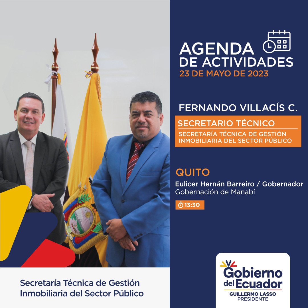 inmobiliarec's tweet photo. Esta es la agenda 🗓️ cumplida por @villacisf, secretario técnico de #Inmobiliar, este martes 23 de mayo. https://t.co/ipQpCfWFhW